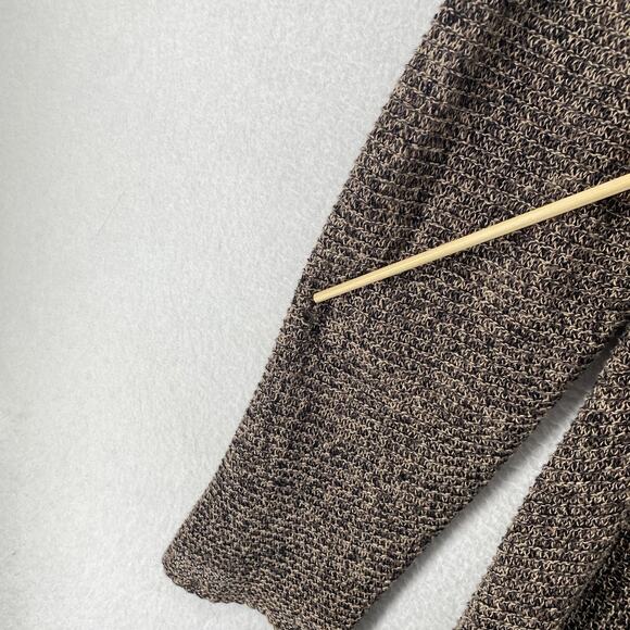 EILEEN FISHER Cardigan L Linen Marled Duster Open Front Long Sleeve Brown - Picture 13 of 14
